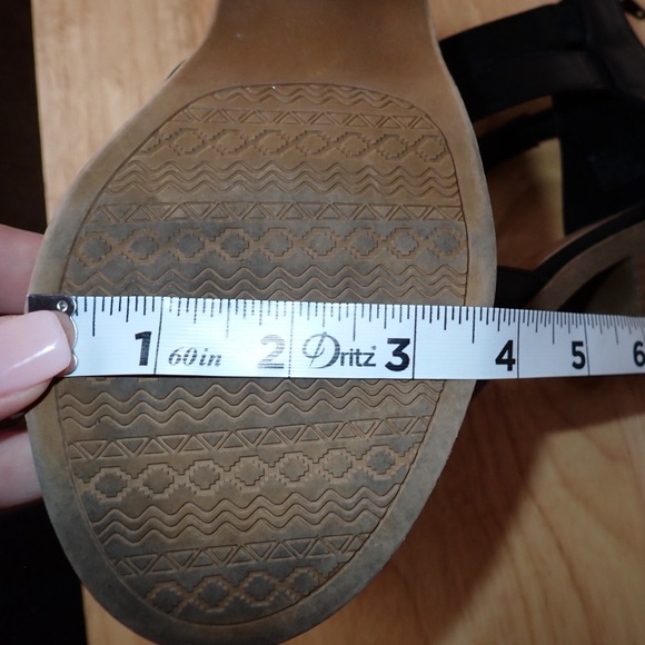 Maurices Womens Zipper Block Heel Ankle Strap Open Toe Sandals Black - Picture 11 of 11